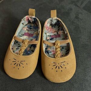 Carter's Tan Dress Shoes with Floral Lining